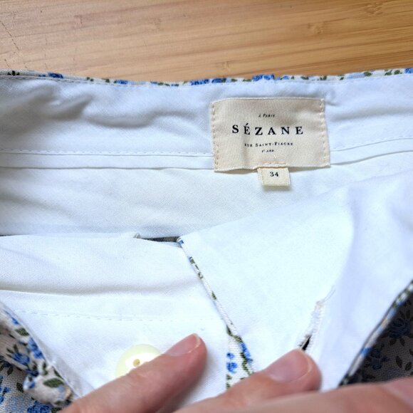 Gustavo blue floral pants by Sézane - Picture 3 of 5